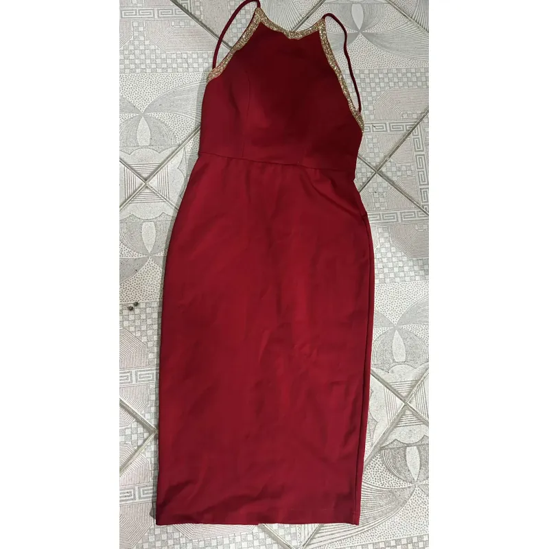 Đầm đỏ 2 dây kèm đệm ngực 782528