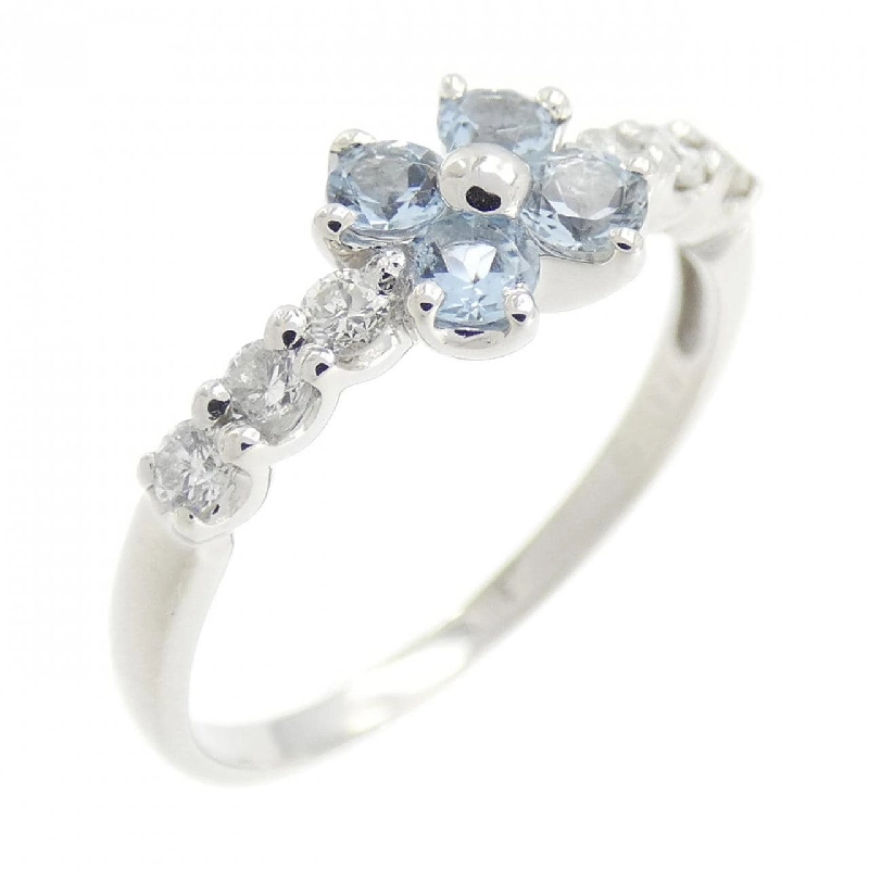 Nhẫn Aquamarine PT900 Hoa 670278