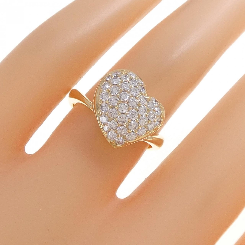 Nhẫn kim cương hình trái tim K18YG 0.73CT - Hàng hiệu Chính hãng 852008