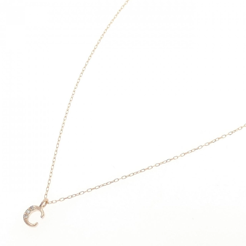 K18PG Chữ cái C Dây chuyền Kim cương 0.01CT - Hàng hiệu Chính hãng 866637