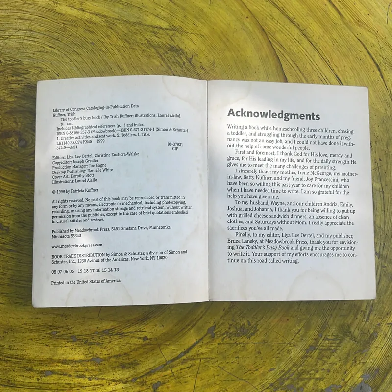 THE TODDLER’S BUSY BOOK BY TRISH KUFFNER 699424