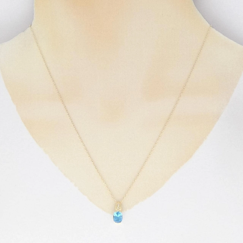 K18YG Blue Topaz Necklace - Hàng hiệu Authentic 863061
