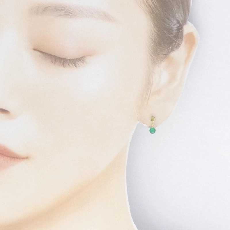 K18YG Đá Chalcedony Bông Tai - Hàng hiệu Chính hãng 870536