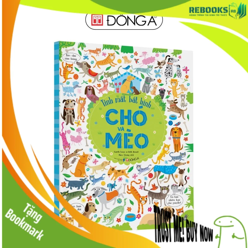 (TẶNG BOOKMARK) Tinh mắt bắt hình: Chó và mèo - 60 Sách thiếu nhi 954021