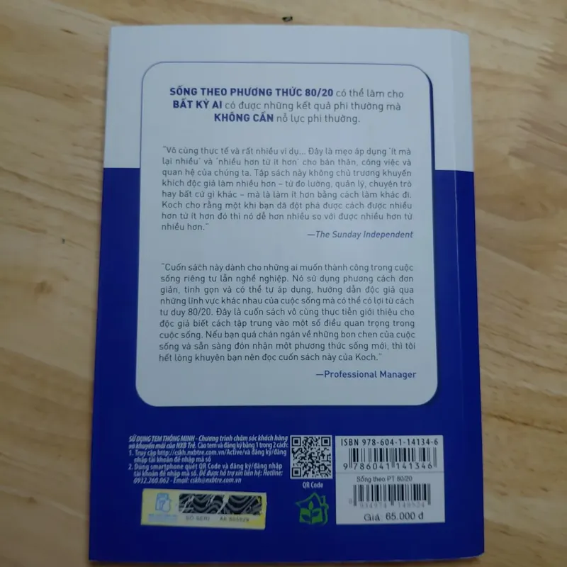 Sách Sống theo phương thức 80/20 - Mới 90% 739327