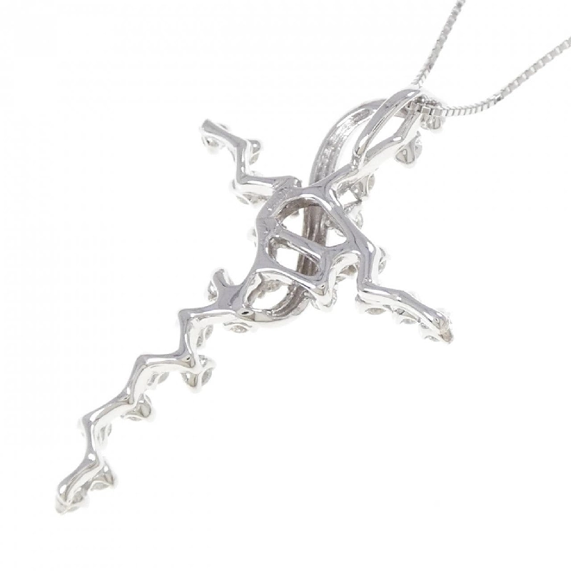 K18WG Dây chuyền kim cương hình chữ thập 1.43CT - Hàng hiệu Chính hãng 860529