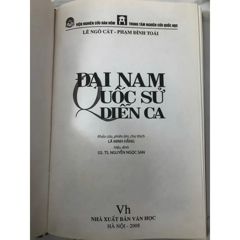 bìa cứng -Đại Nam quốc sử diễn ca - Lê Ngô Cát - Phạm Đình Toái 762746