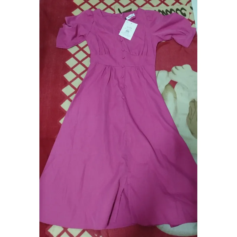 Đầm đi tiệc hồng, new 99% 974694