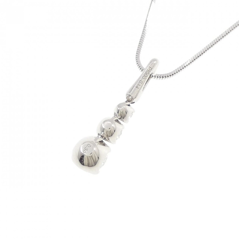 Dây chuyền kim cương ba viên PT900/PT850 0.30CT - Hàng hiệu Chính hãng 857823