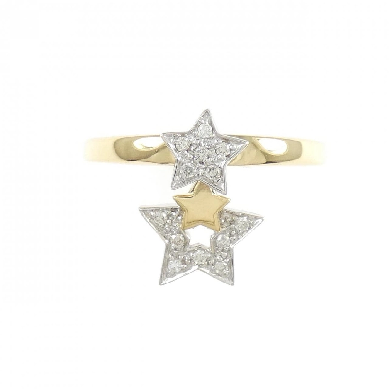 Nhẫn kim cương sao K18YG/K18WG - Hàng hiệu Authentic 854807