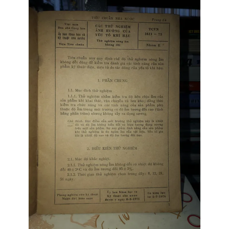 Các thử nghiệm ảnh hưởng của yếu tố khí hậu  799545