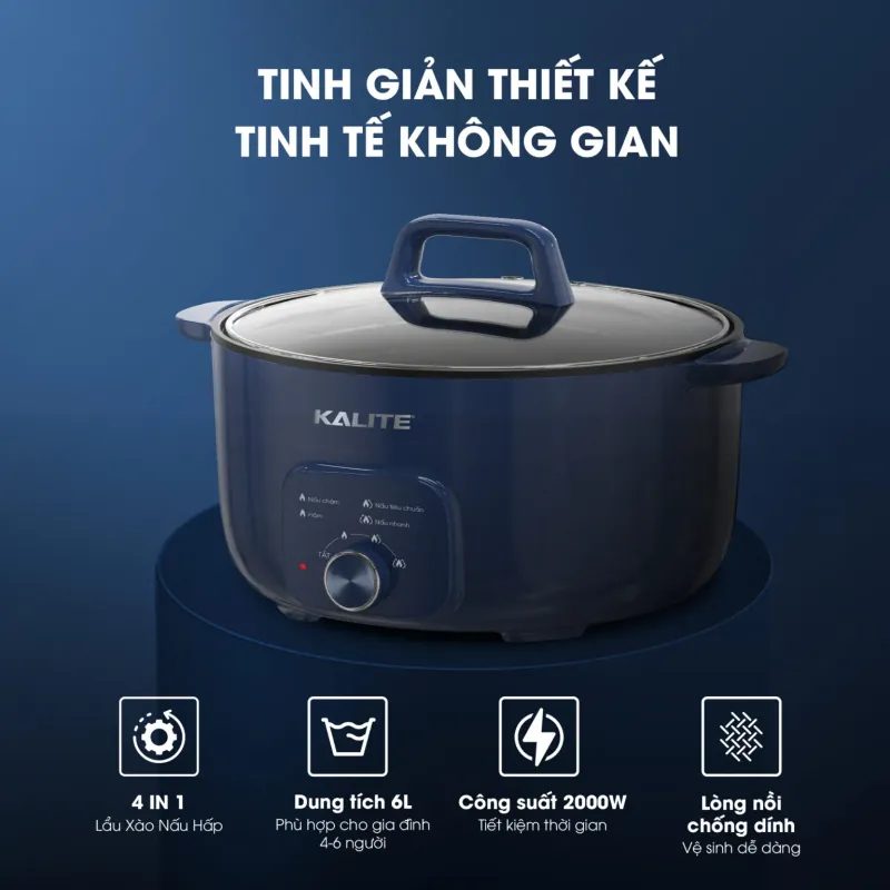 Nồi lẩu KALITE KL568 đa năng dung tích 6L 692594