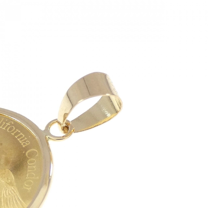 K18YG(枠) Đồng xu Mặt dây chuyền - Hàng hiệu Chính hãng 865997