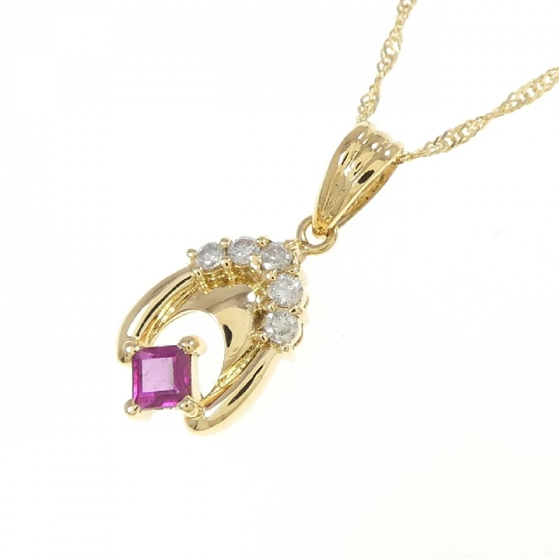 K18YG/750YG Dây chuyền Ruby - Hàng hiệu Chính hãng 861988