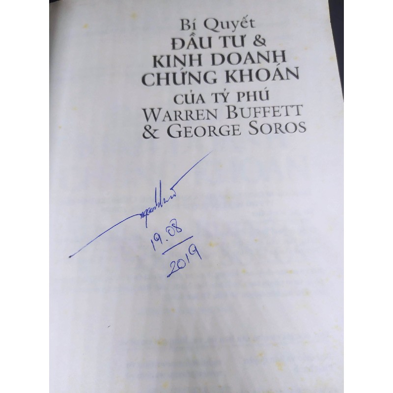 Bí quyết đầu tư và kinh doanh chứng khoán của tỷ phú Warren Buffett và George Soros mới 90% (có ghi) HCM2512 39174