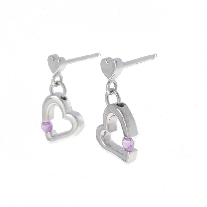 PT900 Bông tai Sapphire hình trái tim 0.188CT - Hàng hiệu Chính hãng 867340