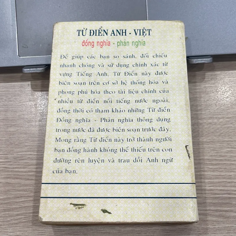 Từ điển Anh - Việt, Đồng nghĩa - Phản nghĩa 975824