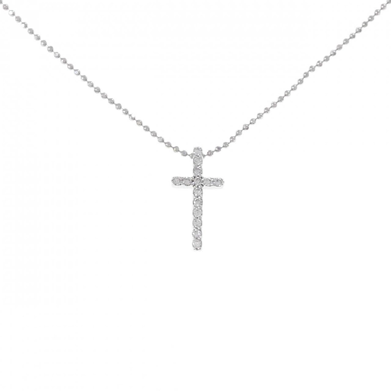 K18WG Dây chuyền kim cương chéo 0.12CT - Hàng hiệu Authentic 856743