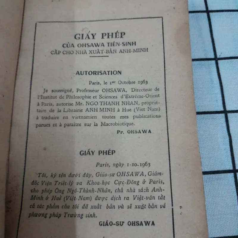 OHSAWA- PHƯƠNG PHÁP TÂN DƯỠNG SINH. Tg. Sakurazawa Nyoichi 607245