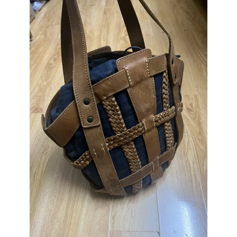 Túi tote nữ da mộc 2hand 927849