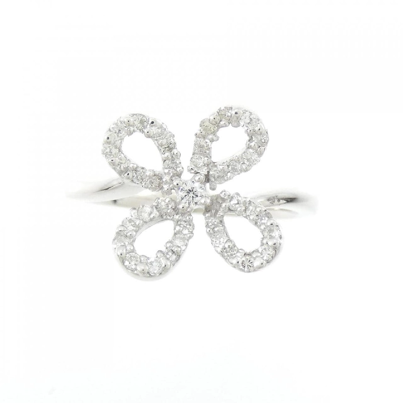 Nhẫn kim cương hoa K18WG 0.28CT 672671
