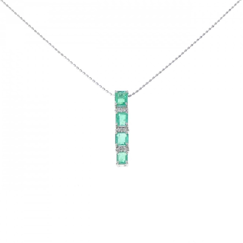K18WG Emerald Necklace 0.93CT - Hàng hiệu Authentic 856801