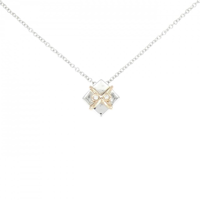 K18WG/K18PG Dây chuyền kim cương 0.02CT - Hàng hiệu Chính hãng 857440