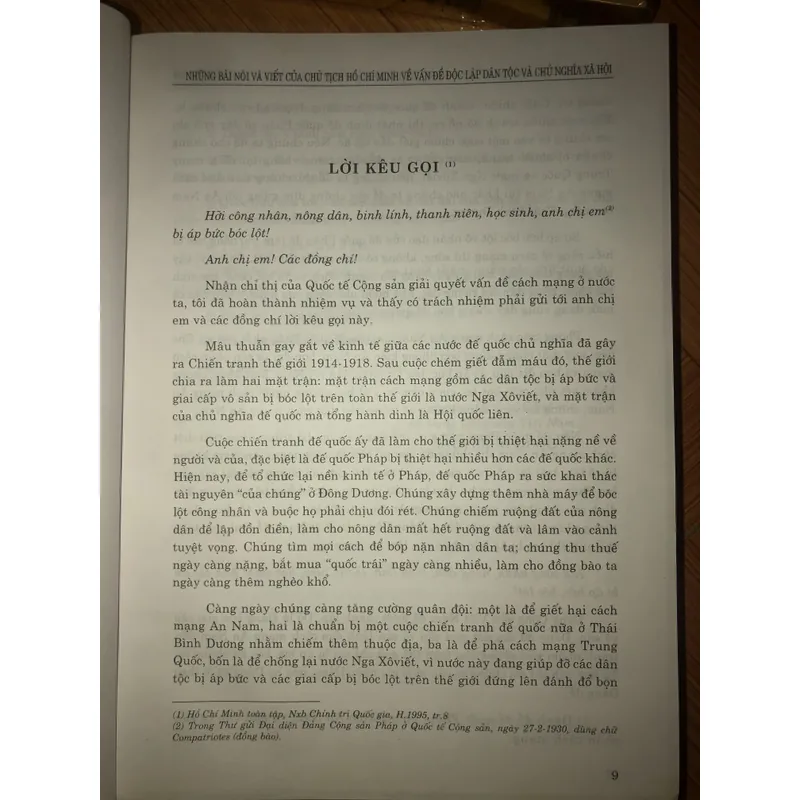 Về một tư tưởng lớn của Chủ tịch Hồ Chí Minh vì độc lập dân tộc và chủ nghĩa xã hội ở VN 694443