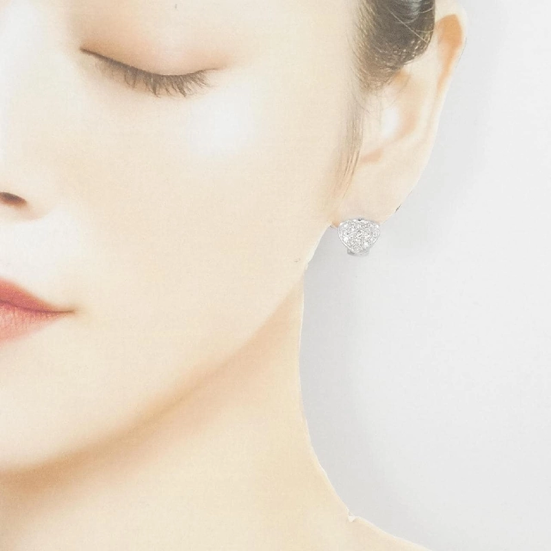 K18WG Bông tai kim cương hình trái tim 0.69CT - Hàng hiệu Chính hãng 862900