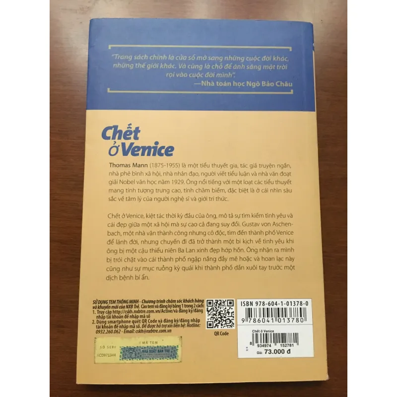 [TRUYỆN VỪA] Chết ờ Venice - Thomas Mann 576538