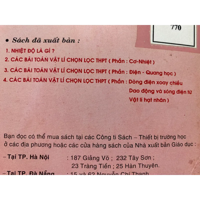 Các bài toán Vật Lí chọn lọc THPT - Điện học- Quang học (Vũ Thanh Khiết) 679592