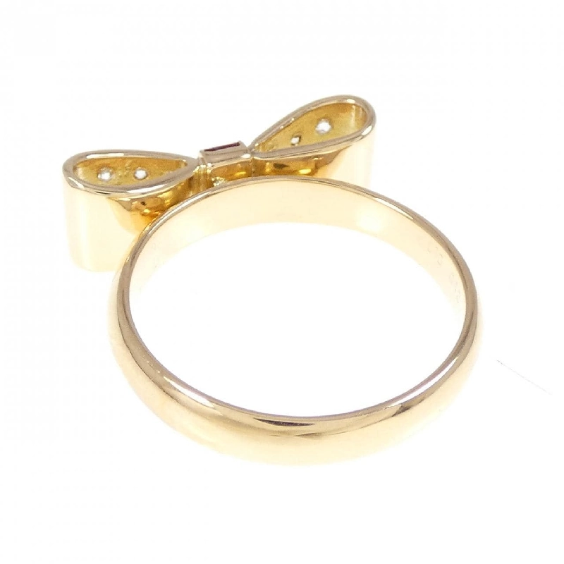 Nhẫn ruby K18YG hình ruy băng 0.16CT 670153