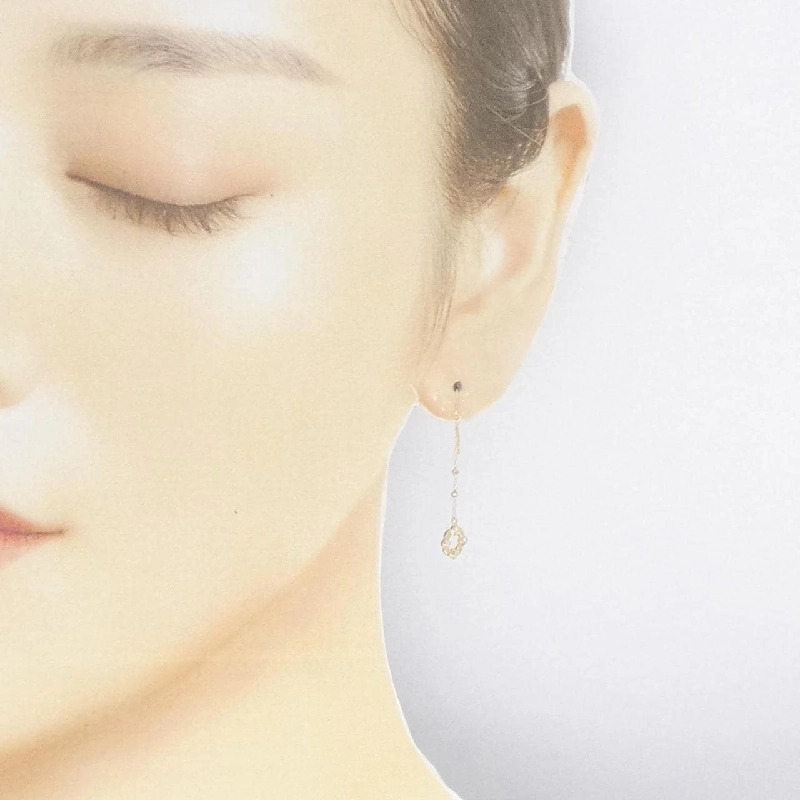 K18YG Bông tai kim cương 0.08CT - Hàng hiệu Chính hãng 877441