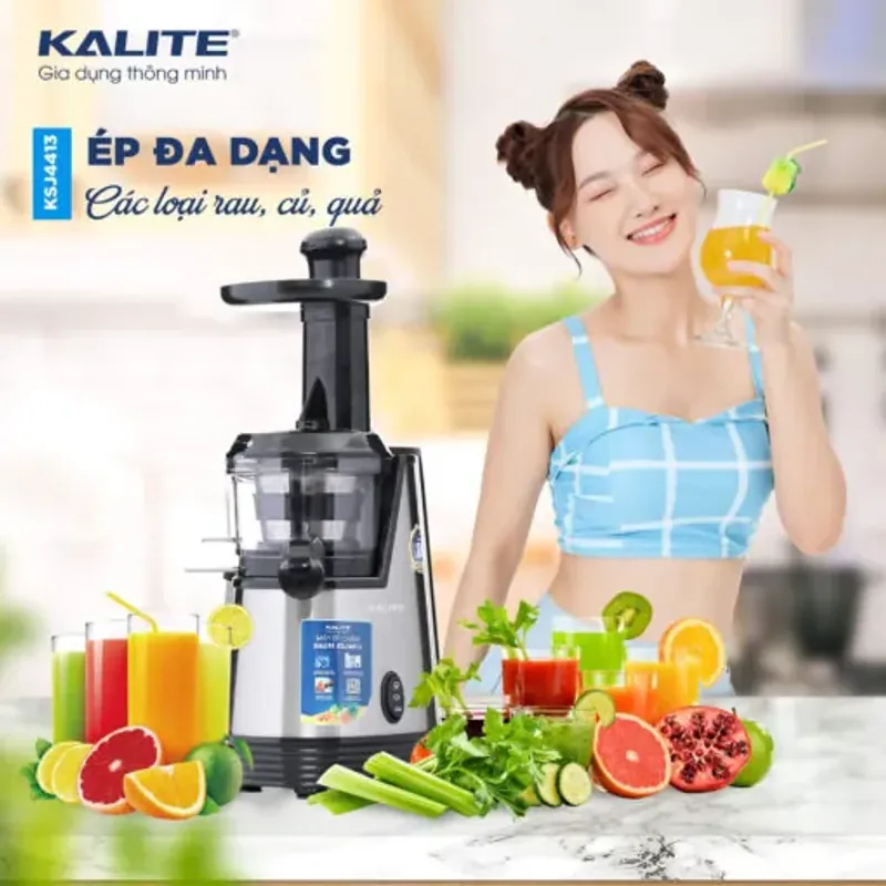 Máy ép chậm KALITE KSJ4413 cao cấp ép kiệt bã không sinh nhiệt 572345