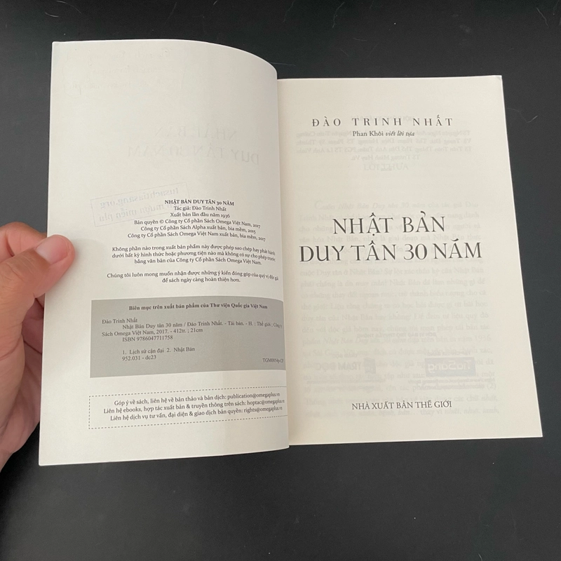II Tựa sách: Nhật Bản Duy Tân 30 Năm - Đào Trinh Nhất - 2018 444615