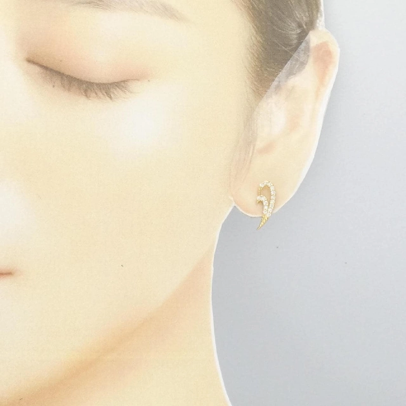 K18YG Bông tai kim cương 0.30CT - Hàng hiệu Chính hãng 870965