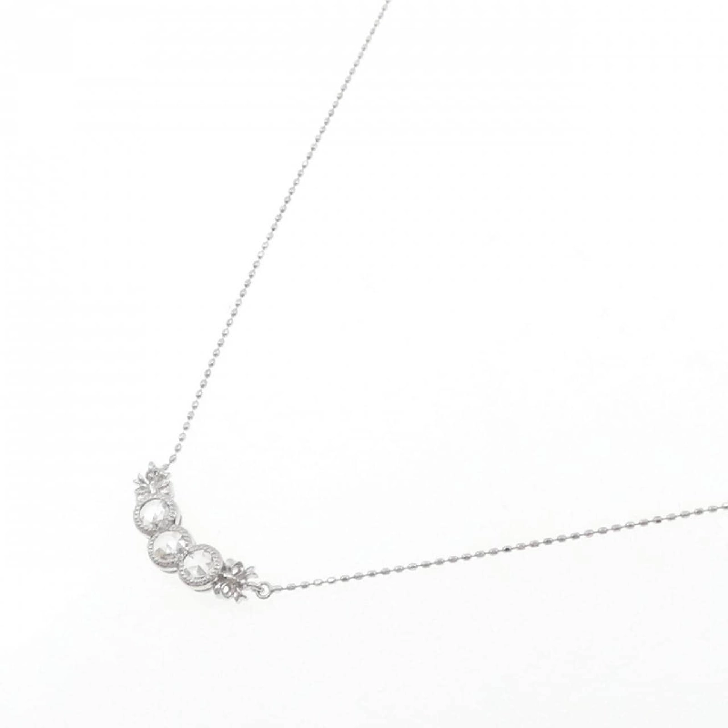 K18WG Dây chuyền kim cương hình ruy băng 0.30CT - Hàng hiệu Chính hãng 865674