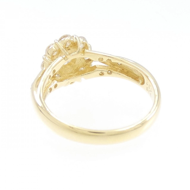 Nhẫn kim cương K18YG hoa 0.38CT 670911