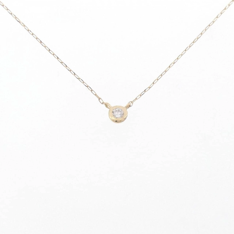 K18YG Solitaire Dây chuyền kim cương 0.05CT - Hàng hiệu Chính hãng 864831