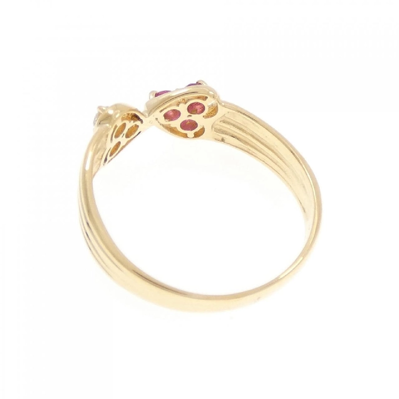 Nhẫn ruby hình trái tim K18YG 0.15CT 668947