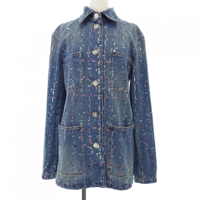 【Mã giảm giá】Áo khoác denim CHANEL 638885