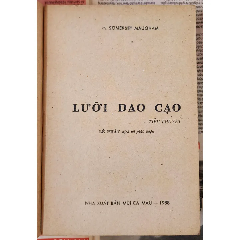 Tiểu thuyết Anh: LƯỠI DAO CẠO (William Somerset Maugham) - 495 trang  993610