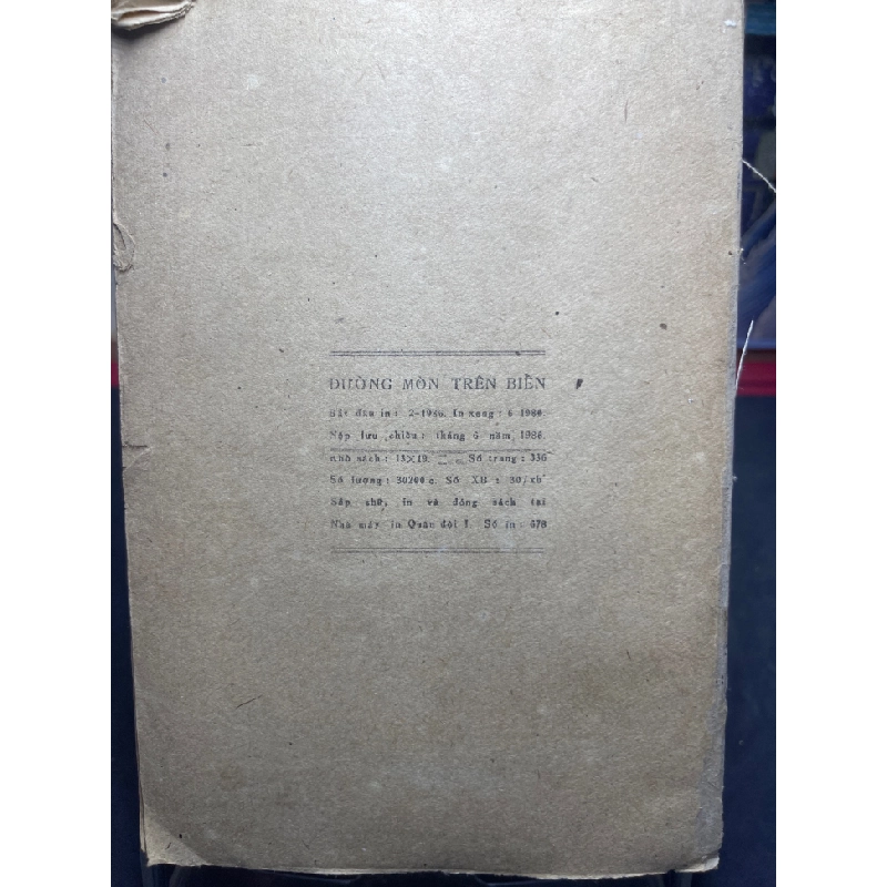 Đường mòn trên biển 1986 mới 50% ố vàng nặng mất bìa Tư Dương HPB0906 SÁCH VĂN HỌC Oreka-Blogmeo 159865