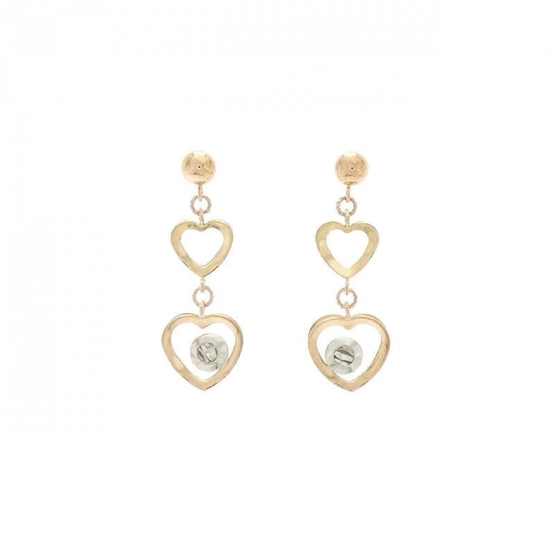 K18 Ba màu Heart Bông tai - Hàng hiệu Authentic 876682