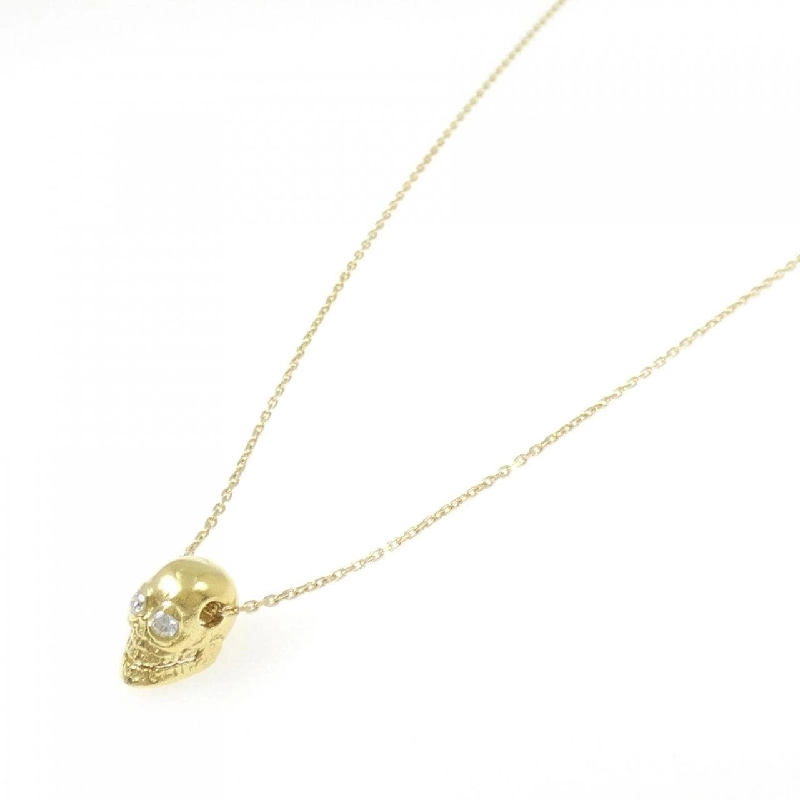 Dây chuyền kim cương 750YG hình đầu lâu - Hàng hiệu Authentic 856235