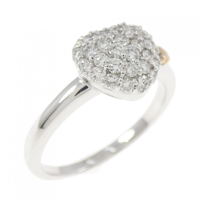 Nhẫn kim cương pavé hình trái tim K18WG/K18PG 0.50CT 669544