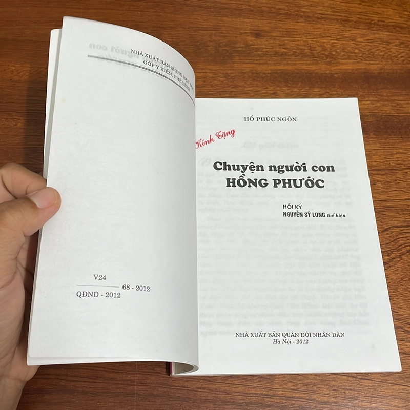 II Hồi Ký: Chuyện Người Con Hồng Phước _ Hồ Phúc Ngôn - Nguyễn Sỹ Long - 2012 507616