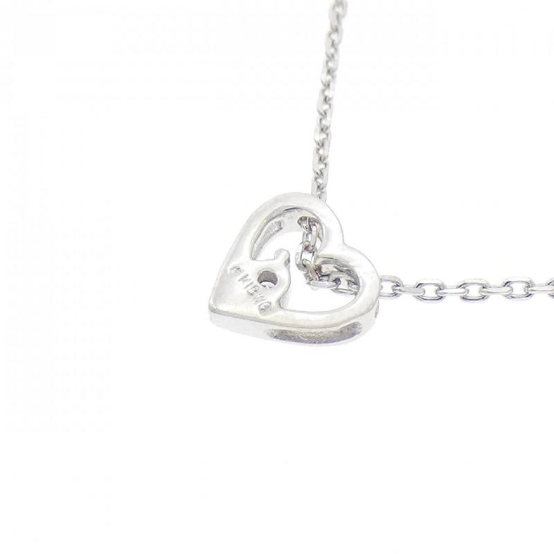 K18WG Dây chuyền kim cương hình trái tim - Hàng hiệu Chính hãng 855922