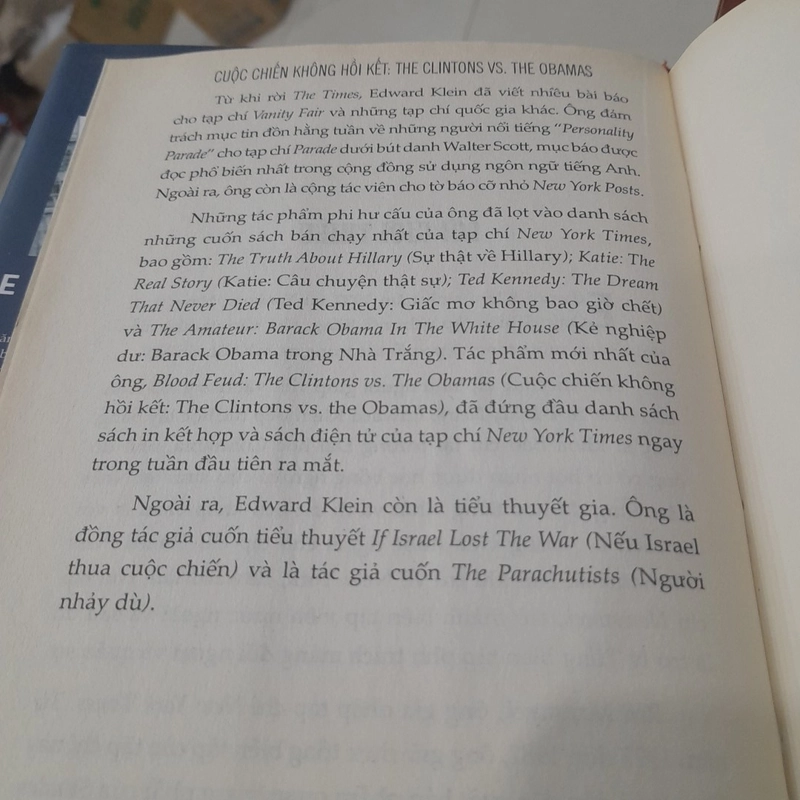 Edward Klein - CUỘC CHIẾN KHÔNG HỒI KẾT: The Clinyos vs Th Obamas 447130