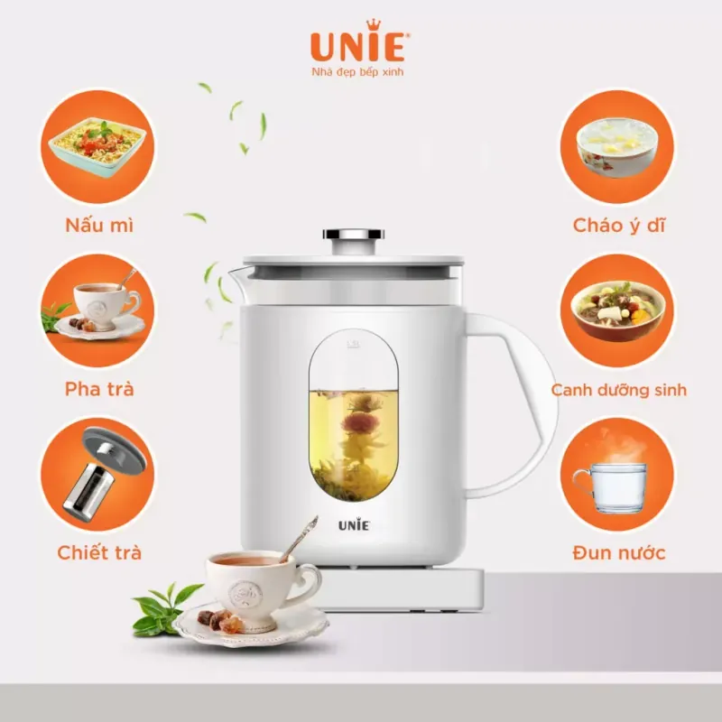 Ấm siêu tốc cao cấp 6 chức năng UNIE UEK1782W – Hẹn giờ, tùy chỉnh nhiệt độ nước 928932